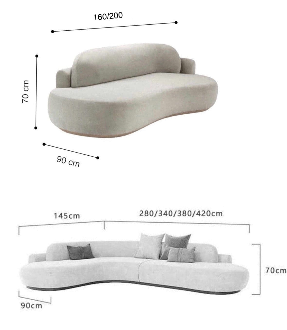 Home Atelier Lennon Scratch Resistant Curve Sofa