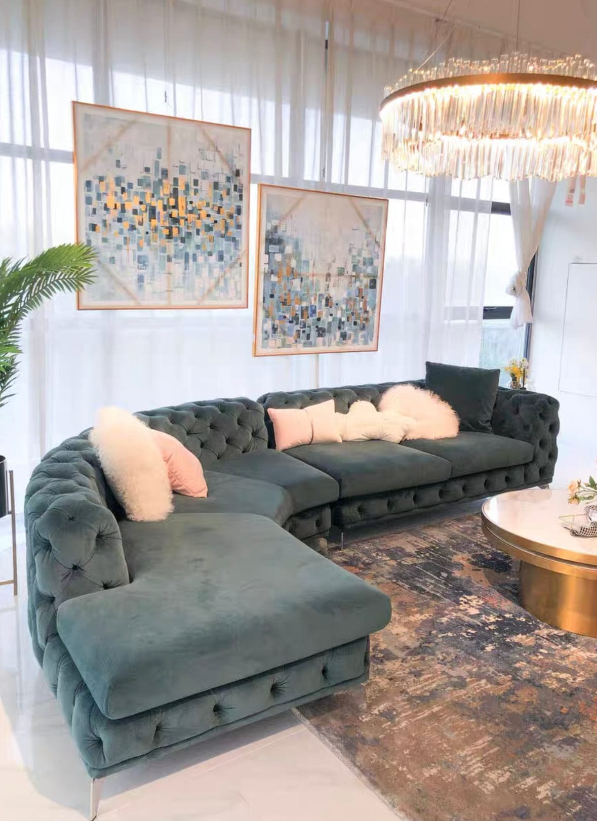Home Atelier Leo Tufted Sectional Sofa