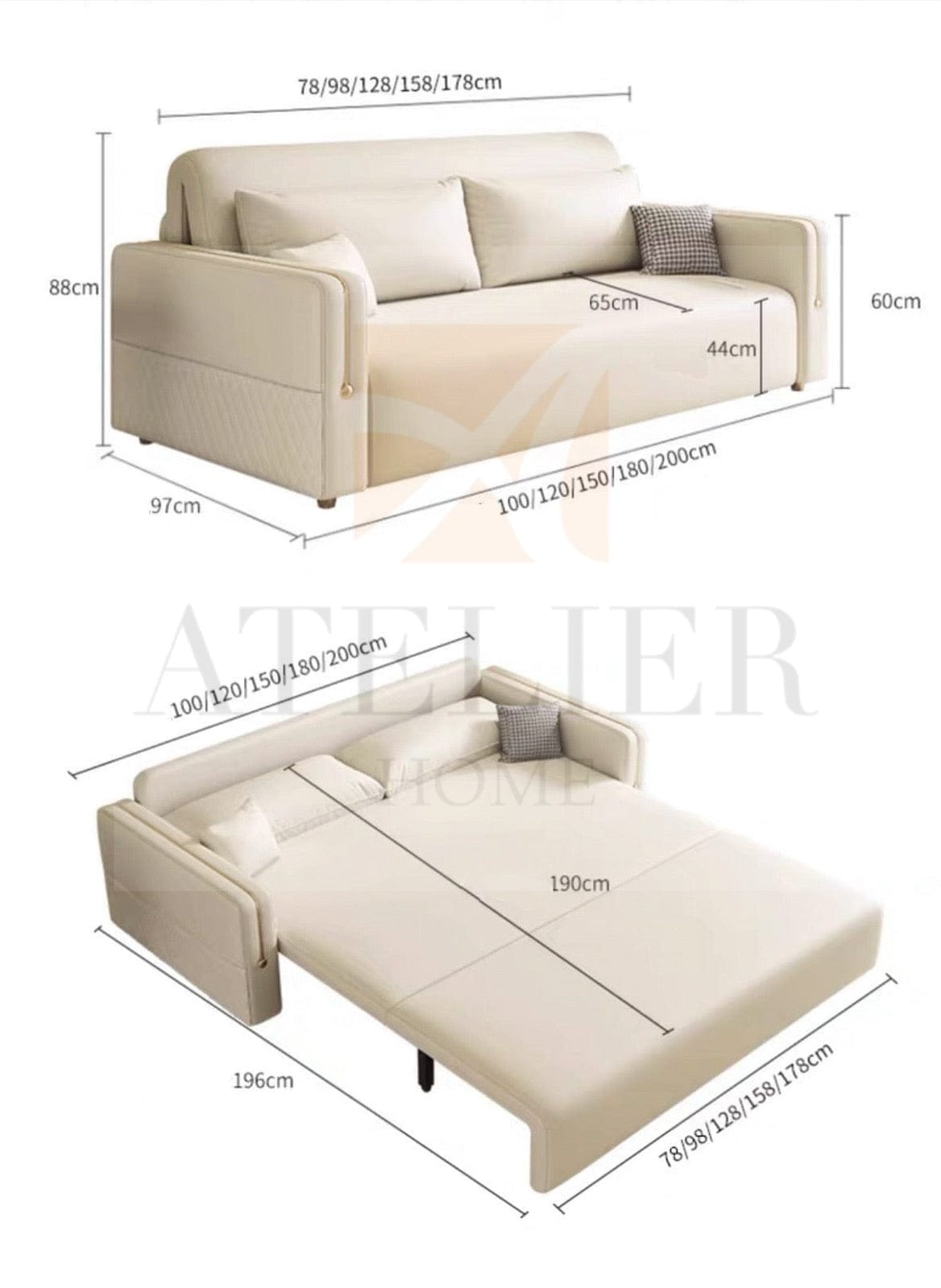 Home Atelier Leslie Electric Sofa Bed