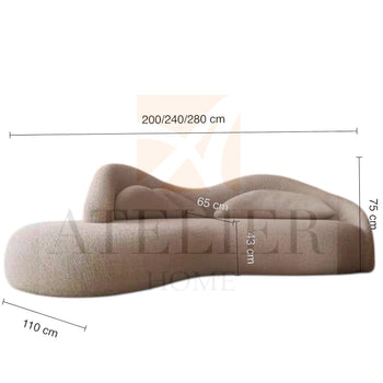 Home Atelier Levato Performance Boucle Curve Sofa