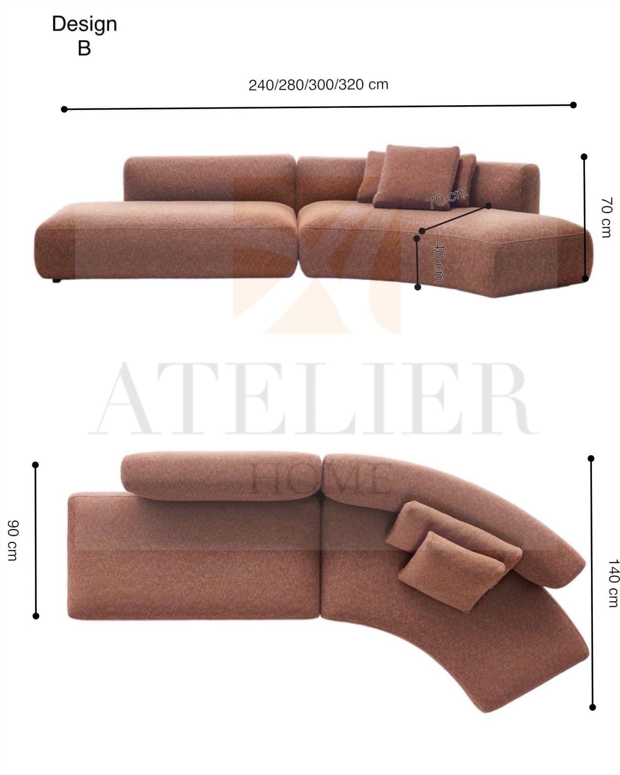 Home Atelier Liam Curve Sofa