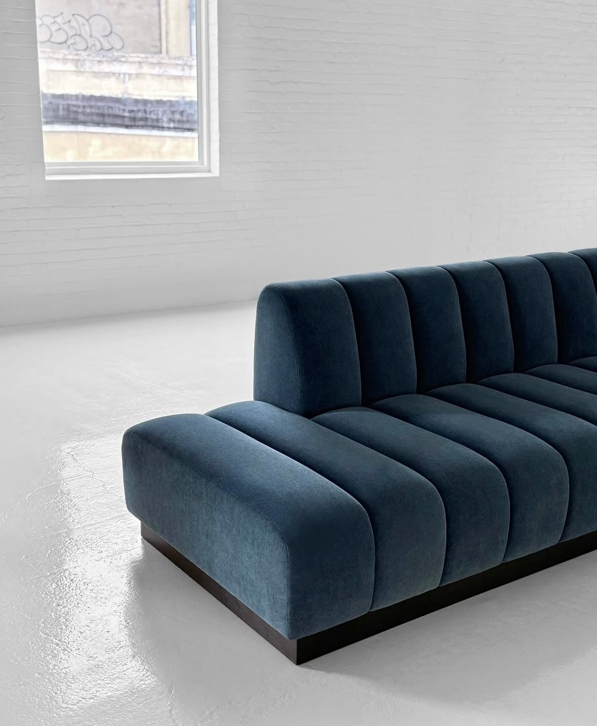 Home Atelier Lint Scratch Resistant Sectional Sofa with Channel Tufting