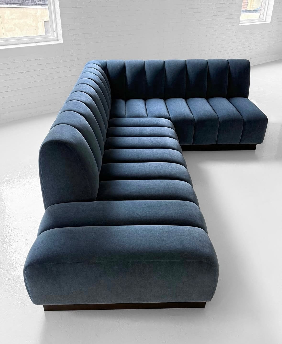 Home Atelier Lint Scratch Resistant Sectional Sofa with Channel Tufting