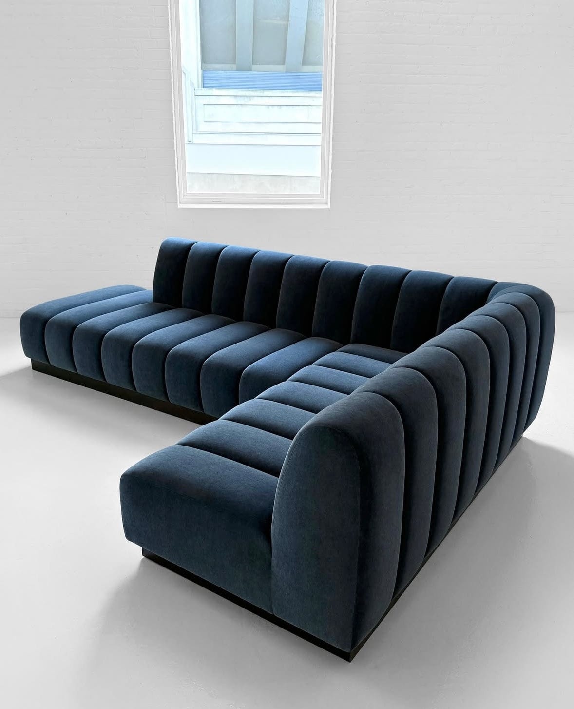 Home Atelier Lint Scratch Resistant Sectional Sofa with Channel Tufting