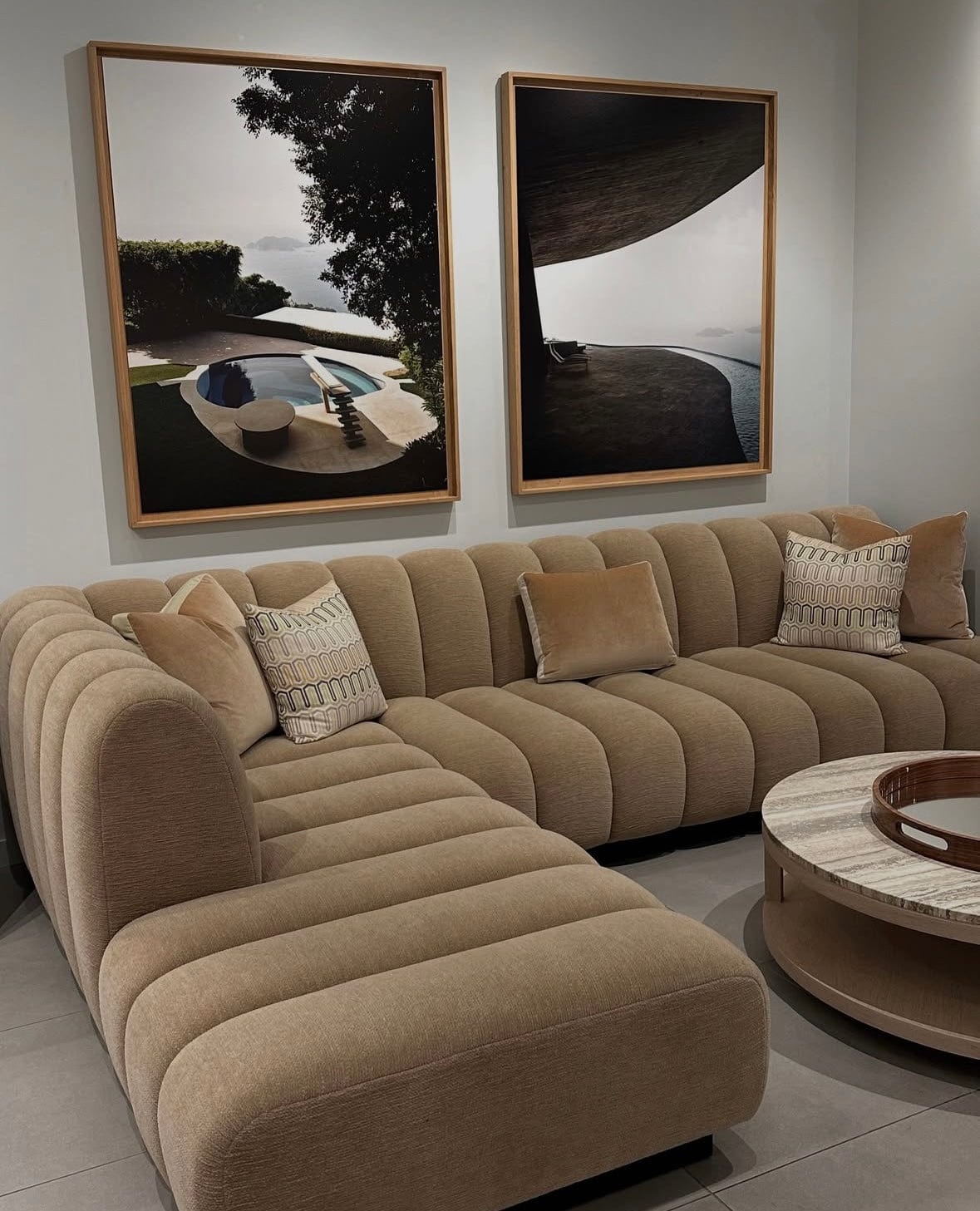 Home Atelier Lint Sectional Scratch Resistant Sofa