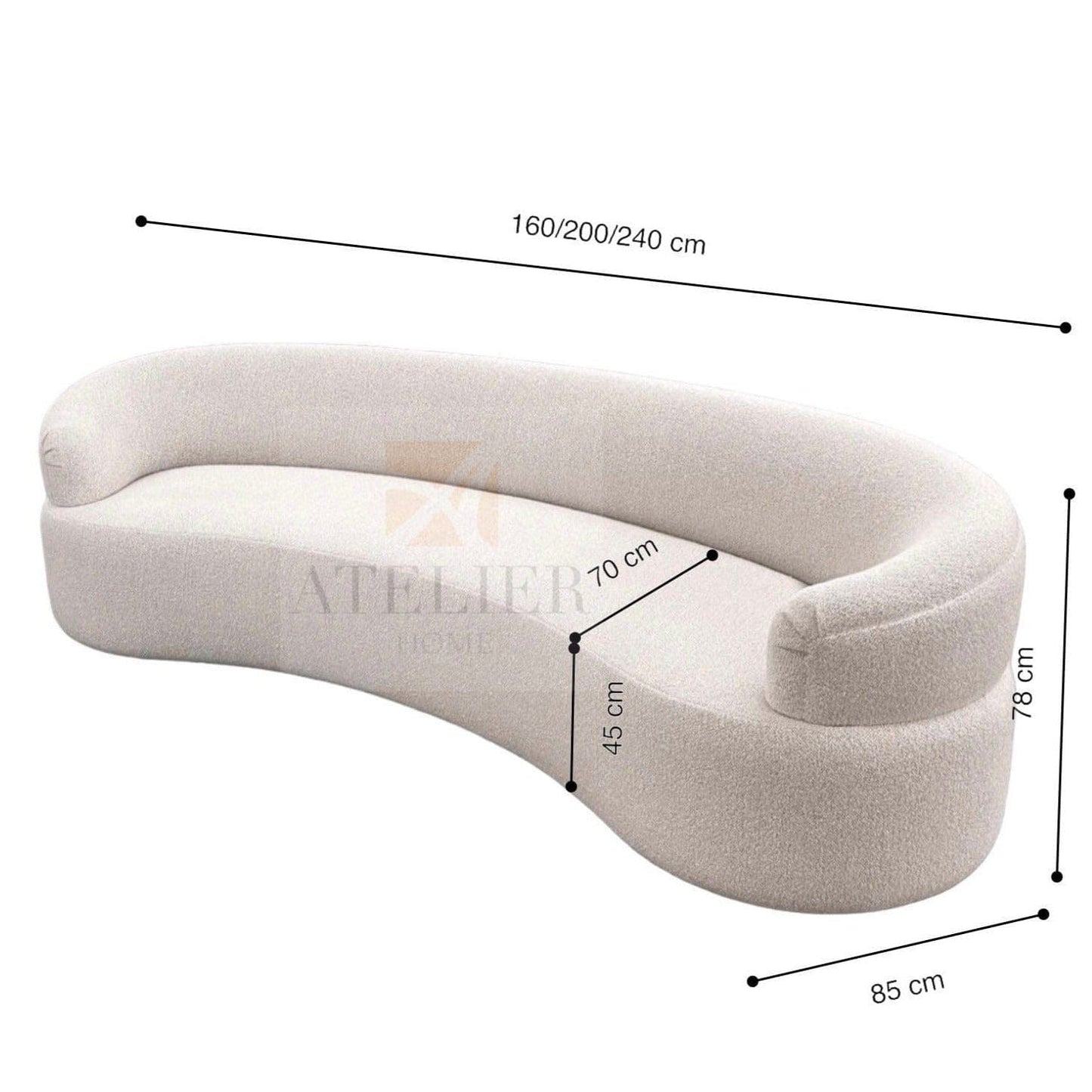 Home Atelier Lionel Performance Boucle Curve Sofa