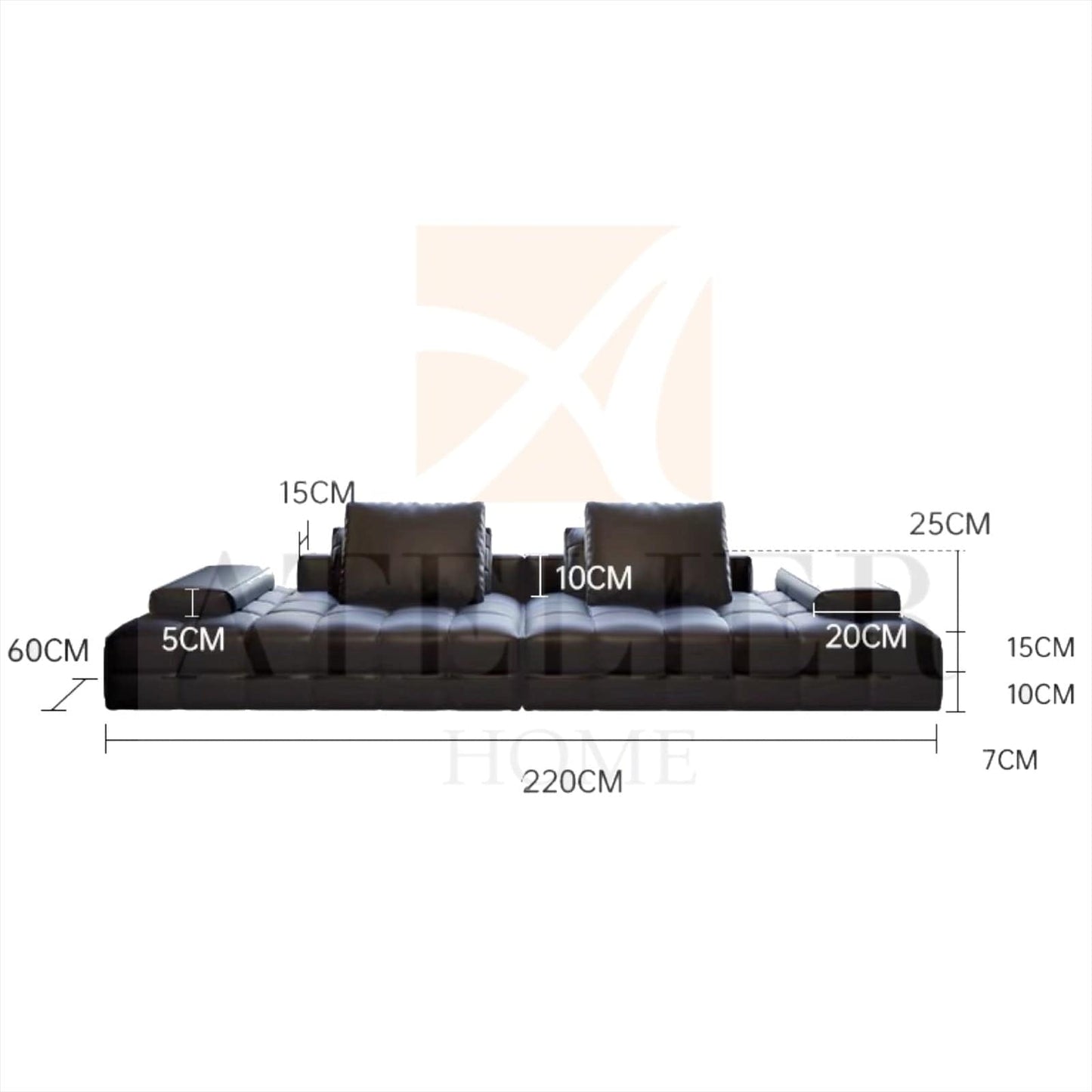 Home Atelier Liston Scratch Resistant Customise Bay Window Sofa