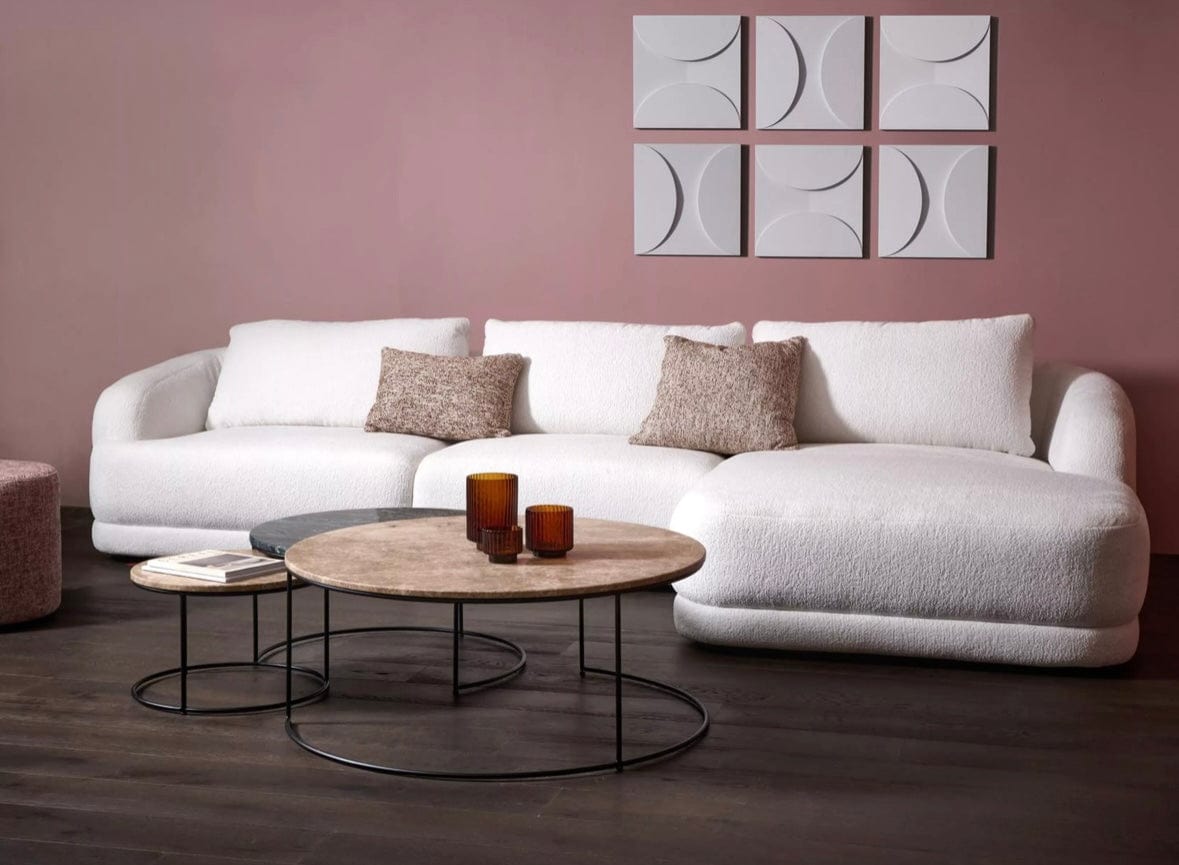 Home Atelier Louise Designer Sectional Round Chaise Sofa