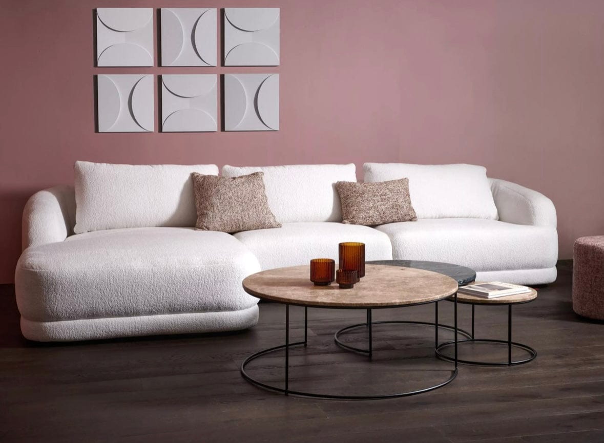 Home Atelier Louise Designer Sectional Round Chaise Sofa