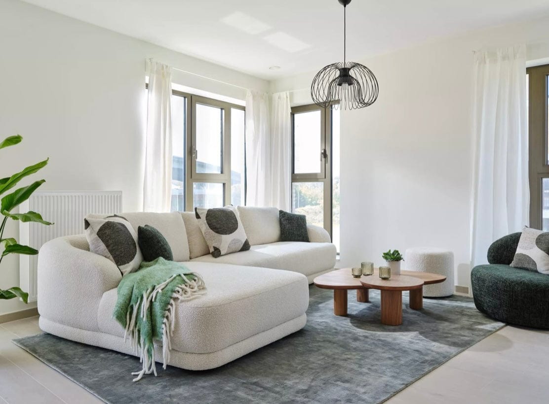 Home Atelier Louise Designer Sectional Round Chaise Sofa