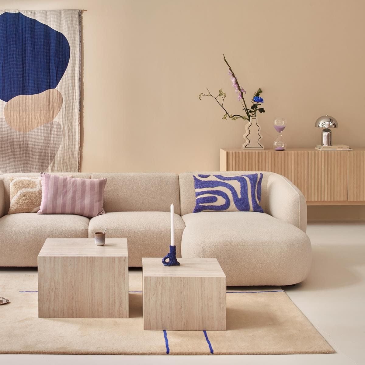 Home Atelier Lourve Designer Sectional Round Chaise Sofa