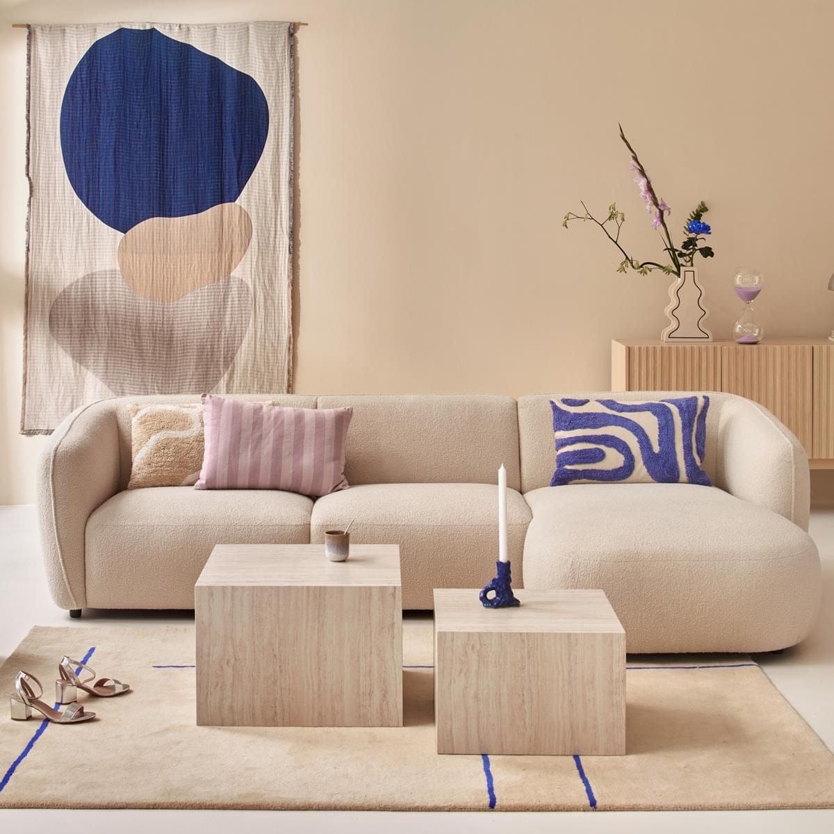 Home Atelier Lourve Designer Sectional Round Chaise Sofa