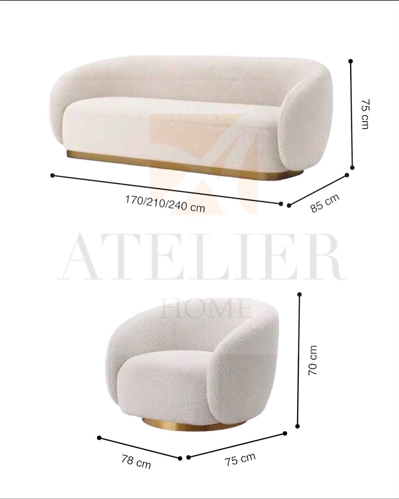 Home Atelier Luca Curve Sofa