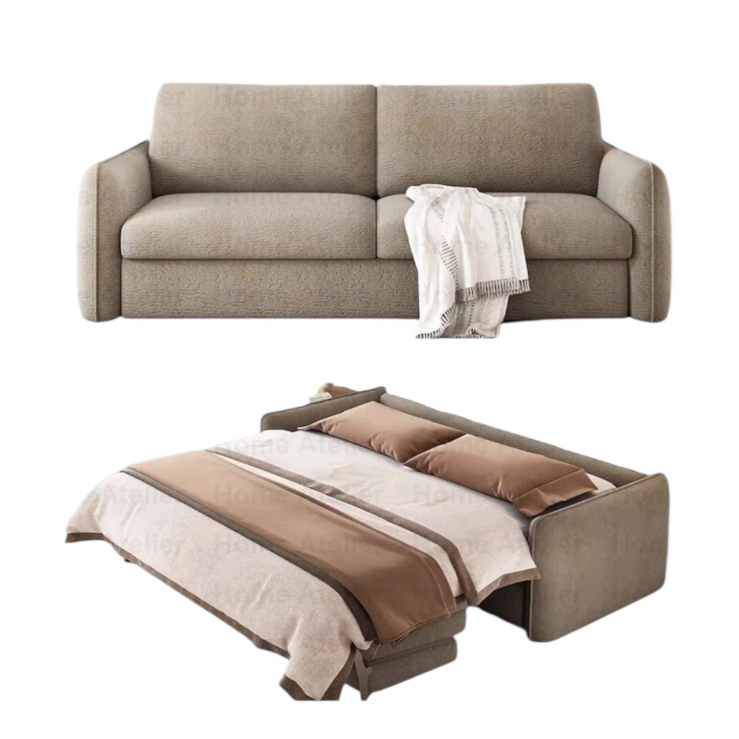 Home Atelier Maisey Scratch Resistant Foldable Sofa Bed with Mattress