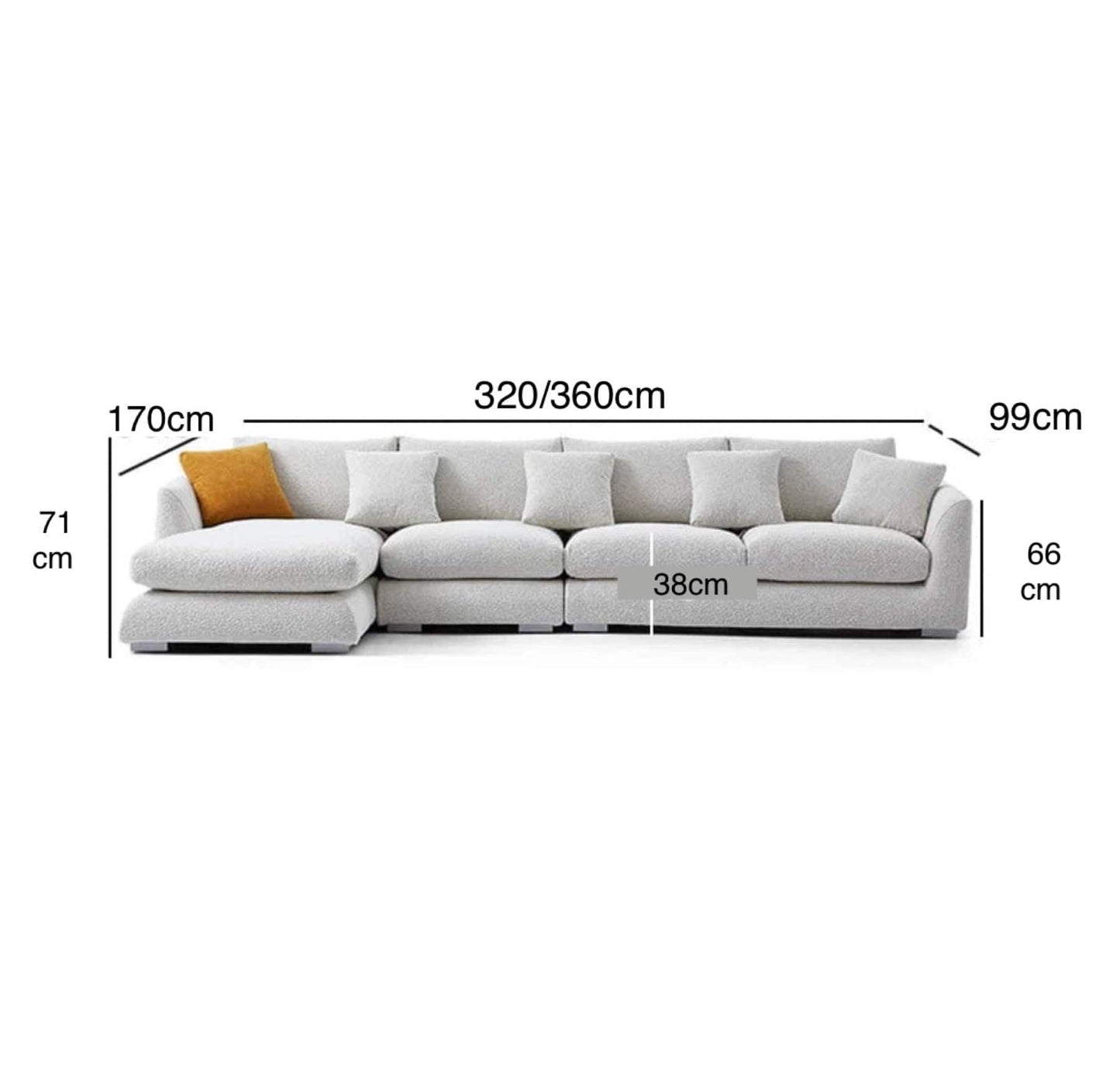 Home Atelier Maison Performance Boucle Sectional Sofa