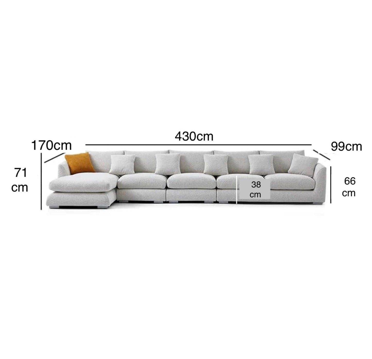 Home Atelier Maison Performance Boucle Sectional Sofa