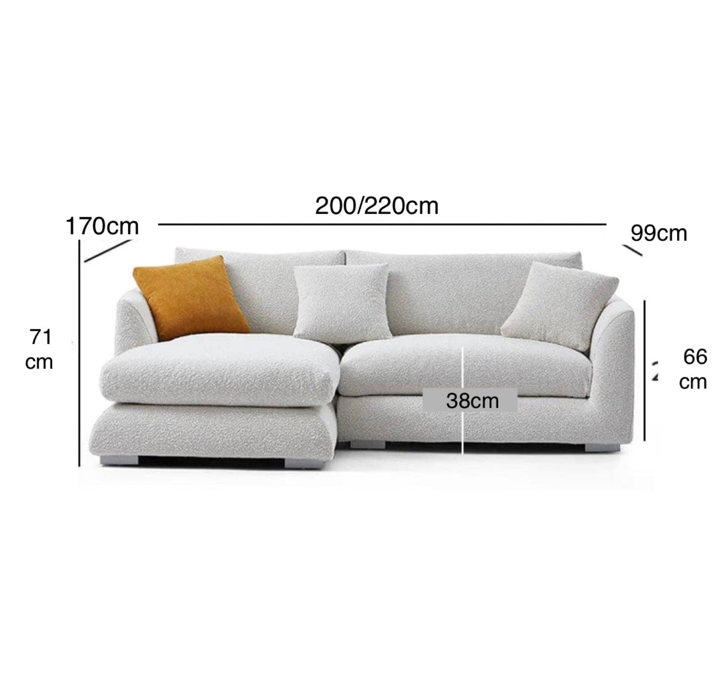 Home Atelier Maison Performance Boucle Sectional Sofa