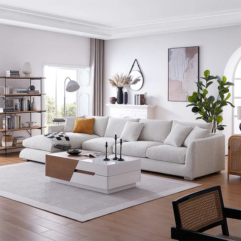 Home Atelier Maison Performance Boucle Sectional Sofa with Tufted Cushioning