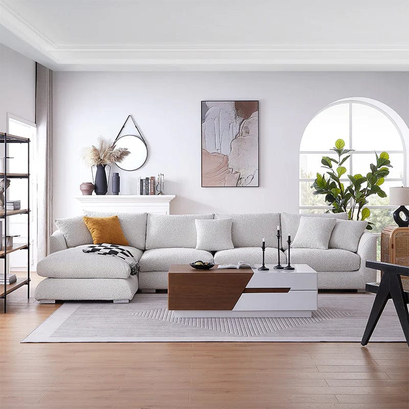 Home Atelier Maison Performance Boucle Sectional Sofa with Tufted Cushioning