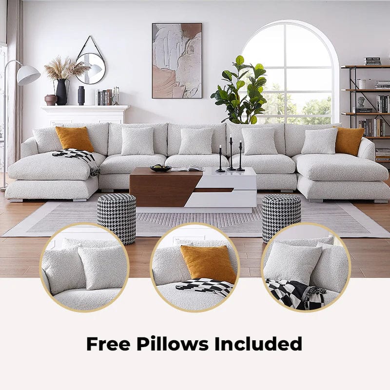 Home Atelier Maison Performance Boucle Sectional U-shape Sofa