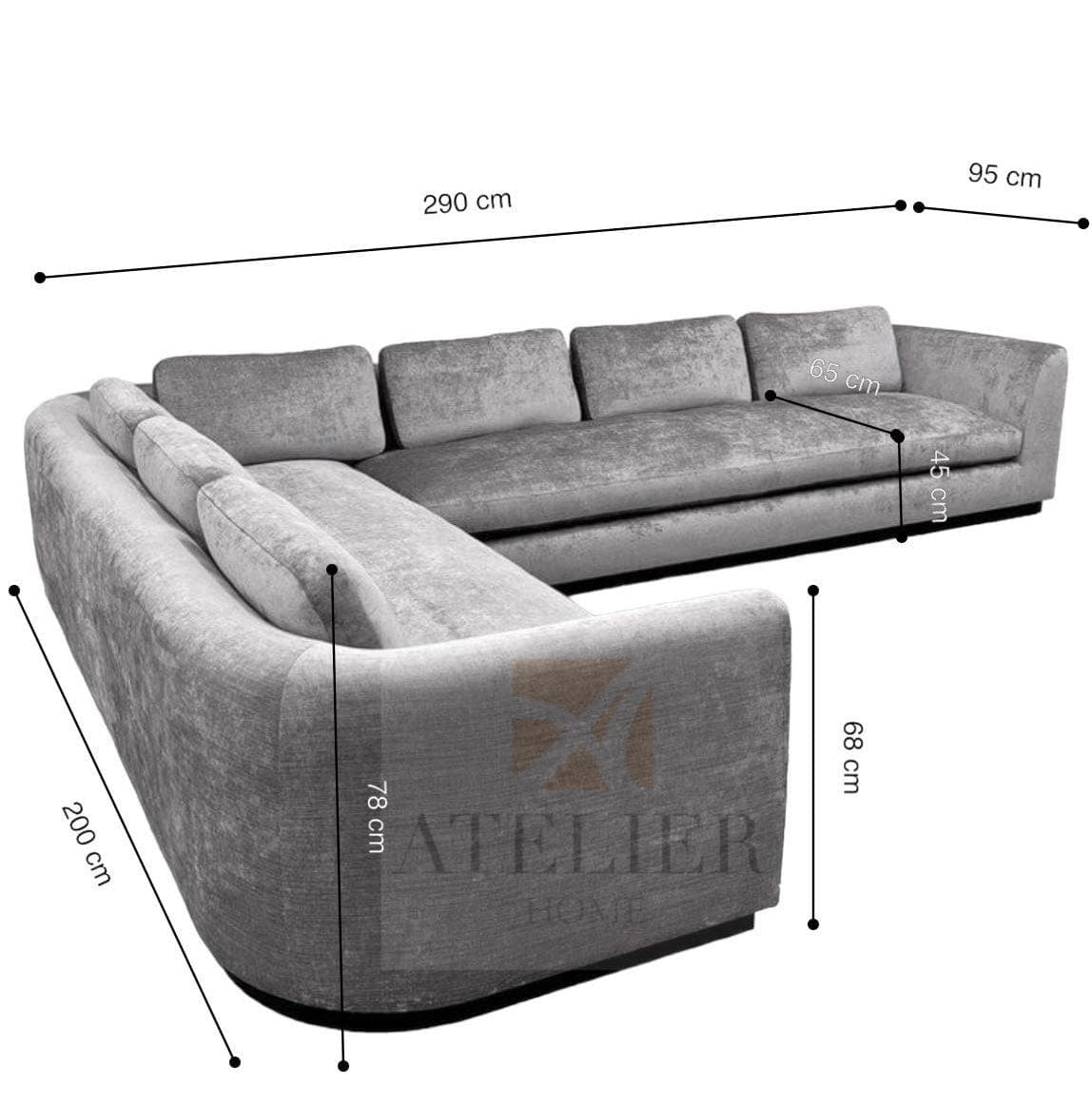 Home Atelier Marianno Scratch Resistant Sectional L-shape Sofa