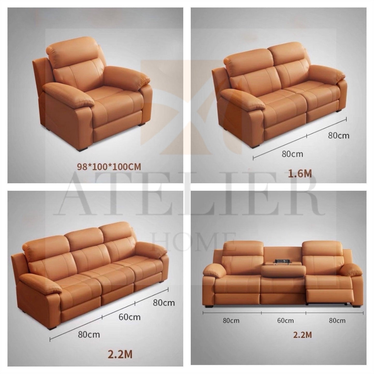 Home Atelier Mark Recliner Sofa