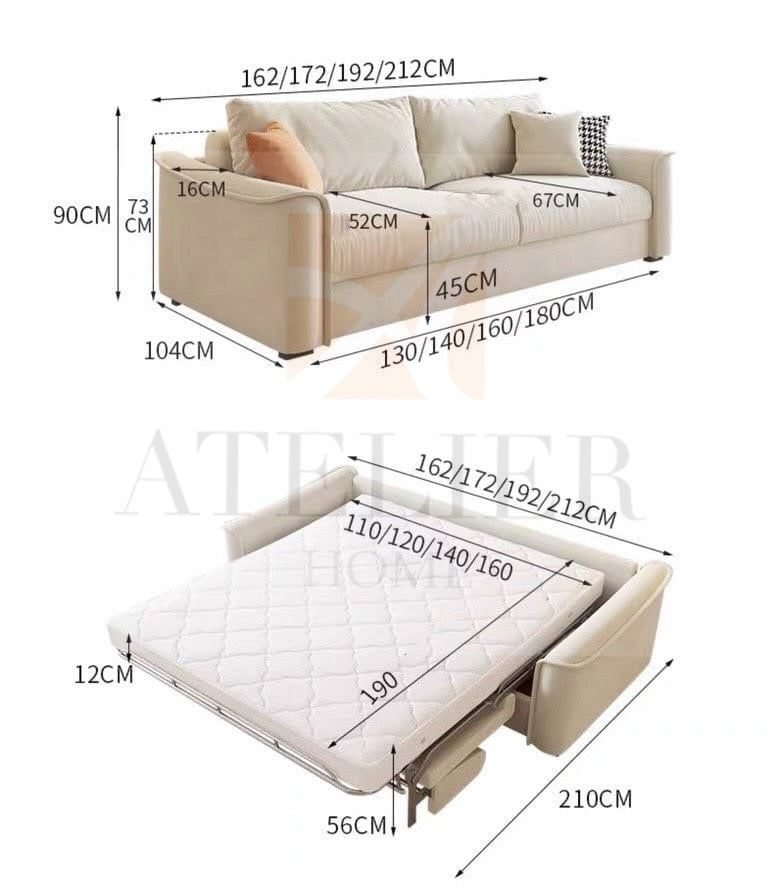 Home Atelier Matteo Foldable Sofa Bed with Mattress