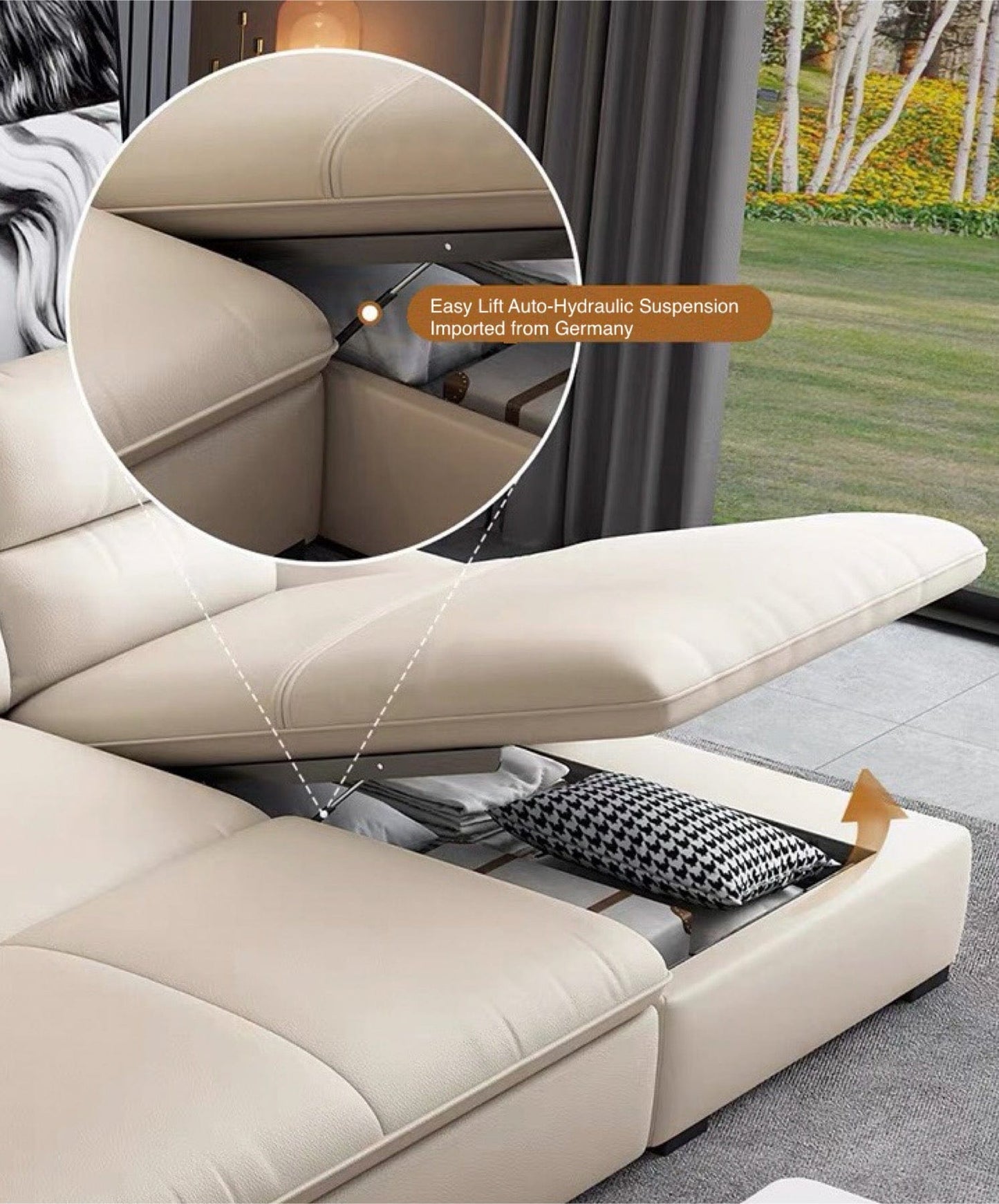 Home Atelier Maurice Electric Recliner Leather Sofa Bed