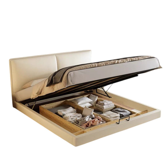 Home Atelier McNair Leather Floating Bed Frame