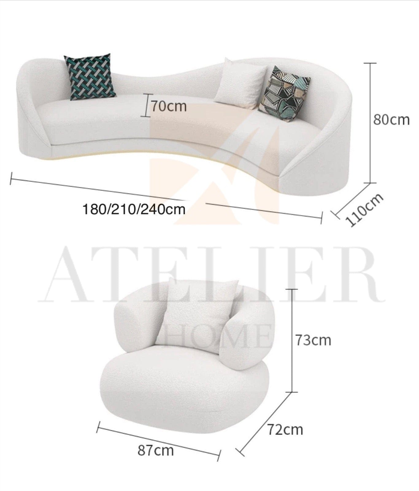 Home Atelier Mel Curve Sofa