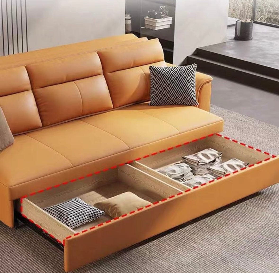 Home Atelier Melson Electric Motorized Leather Sofa Bed