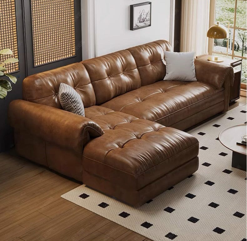 Home Atelier Melvin Sectional Leather Sofa