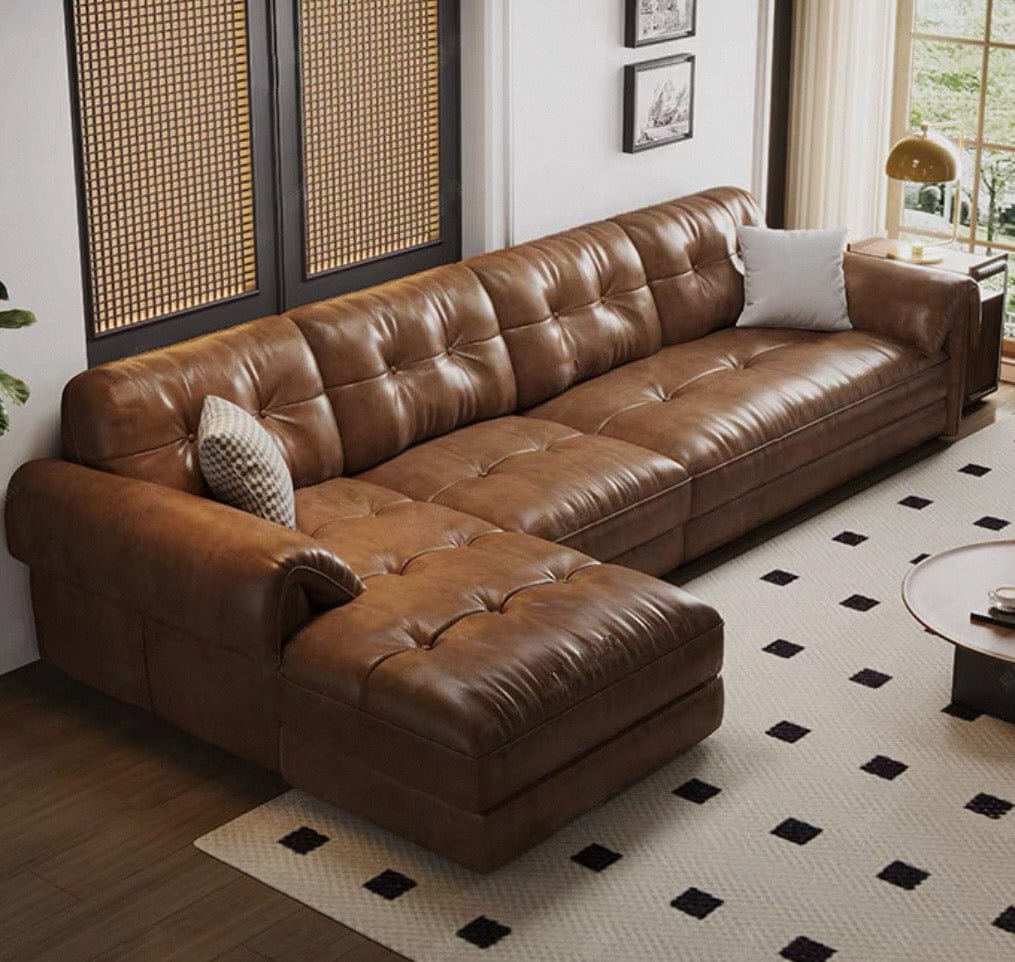 Home Atelier Melvin Sectional Leather Sofa