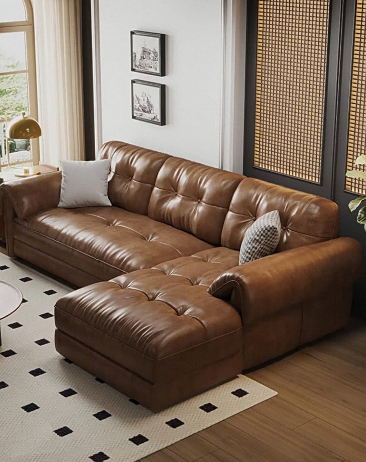 Home Atelier Melvin Sectional Leather Sofa