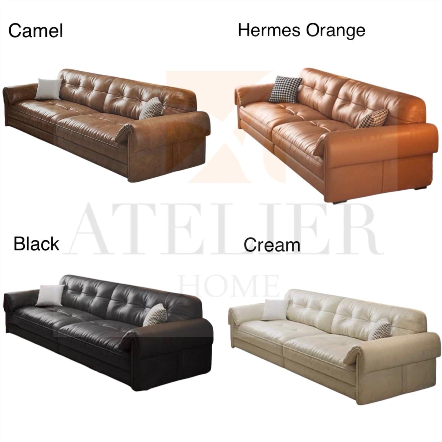 Home Atelier Melvin Sectional Leather Sofa