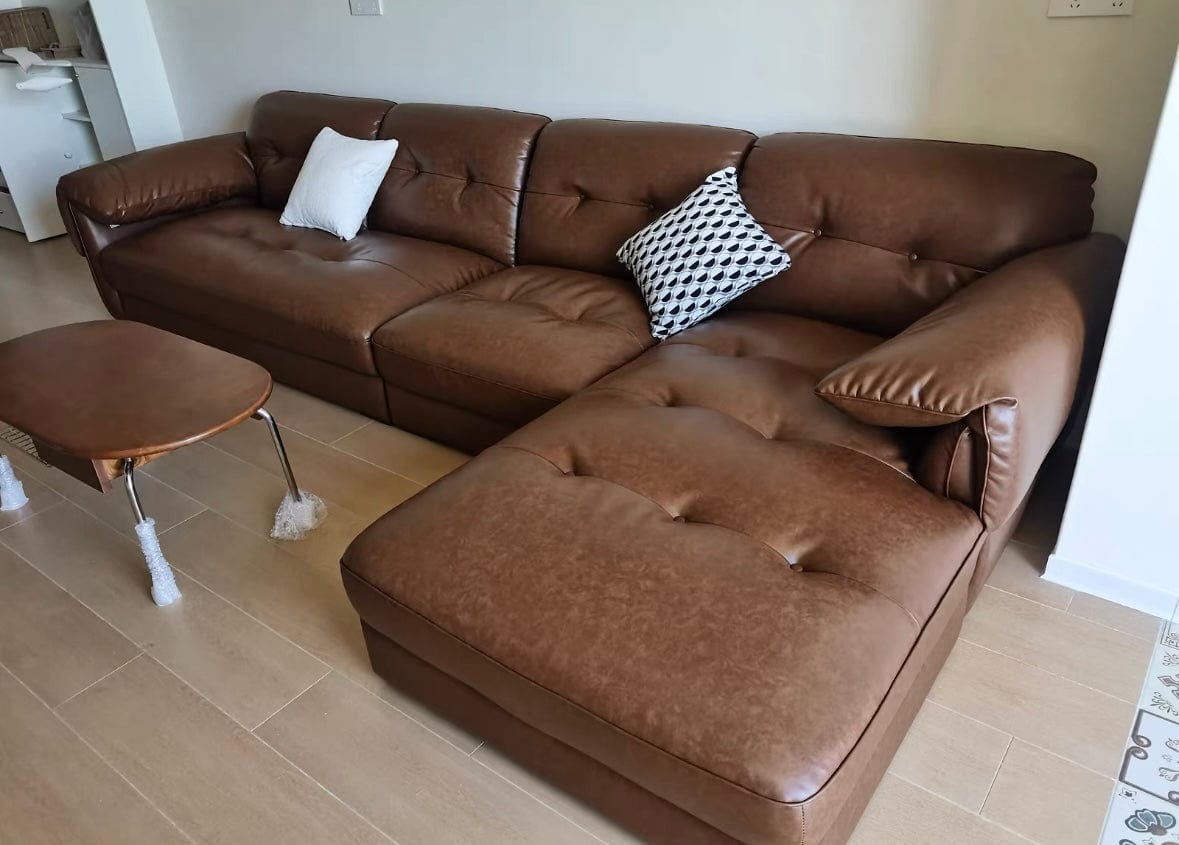 Home Atelier Melvin Sectional Leather Sofa