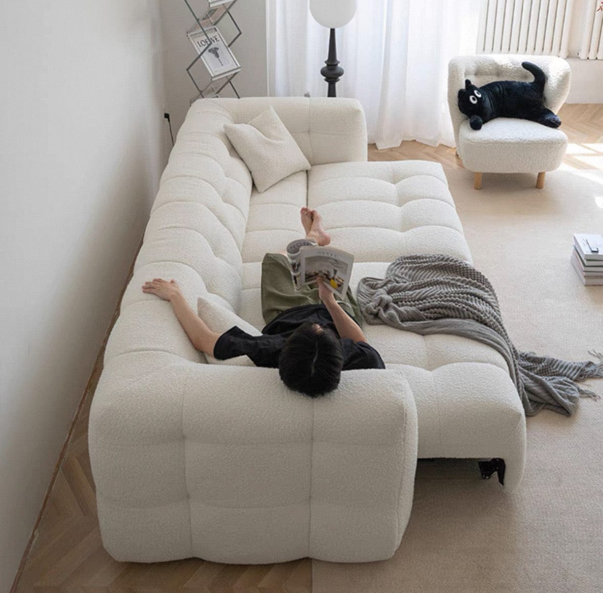 Home Atelier Mercier Boucle Electric Sofa Bed