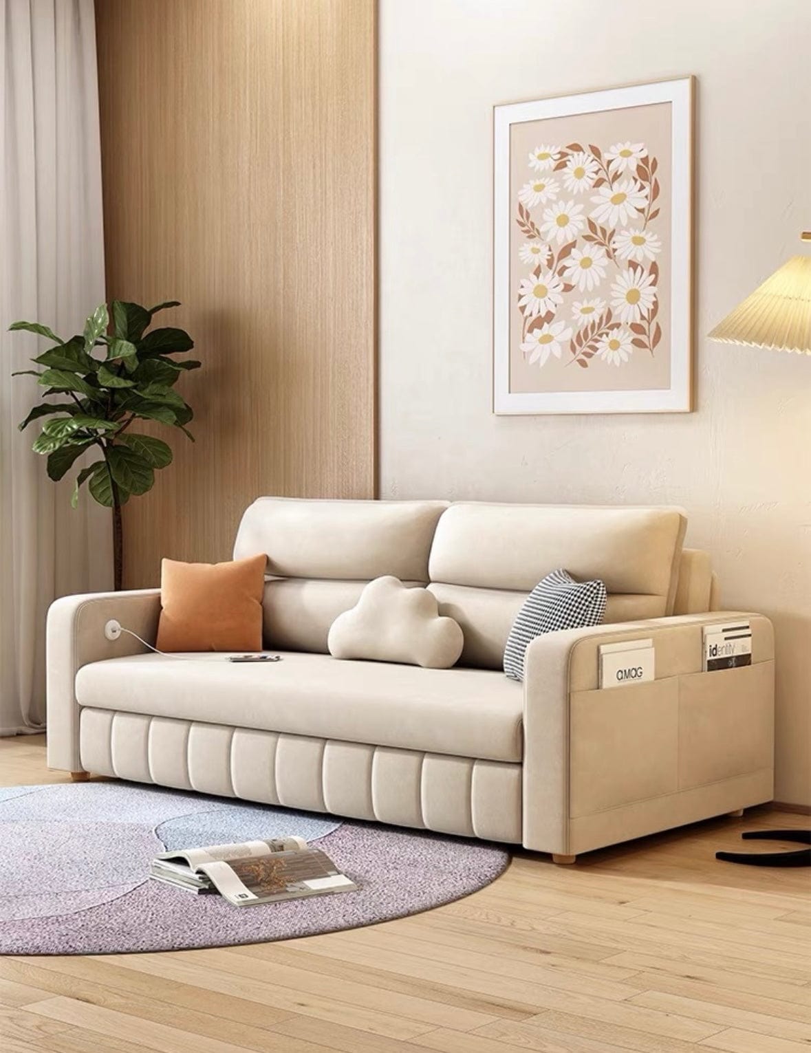 Home Atelier Mervin Scratch Resistant Storage Sofa Bed