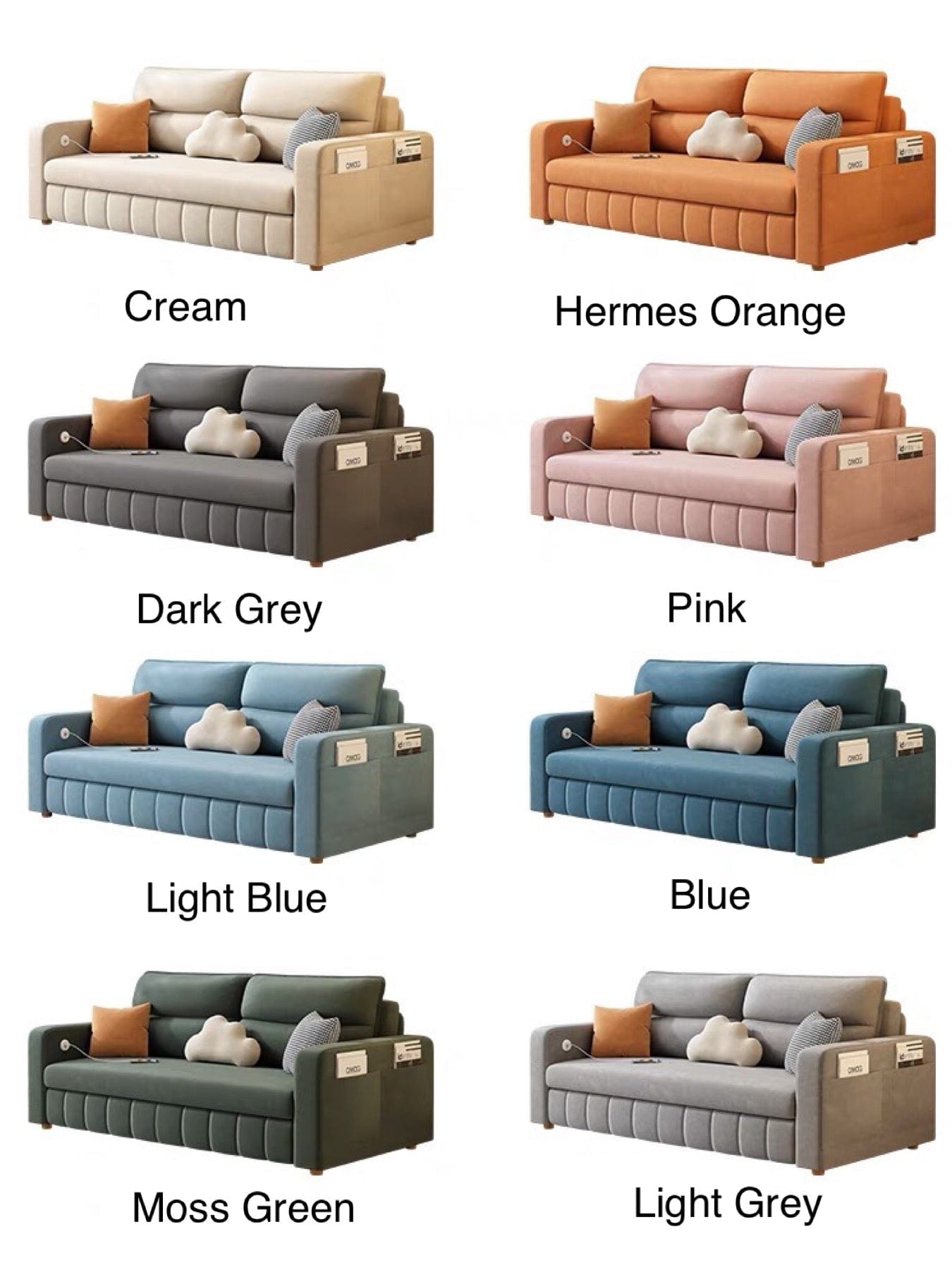 Home Atelier Mervin Scratch Resistant Storage Sofa Bed