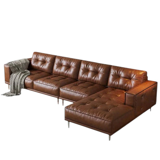 Home Atelier Michael Sectional L-shaped Leather Sofa