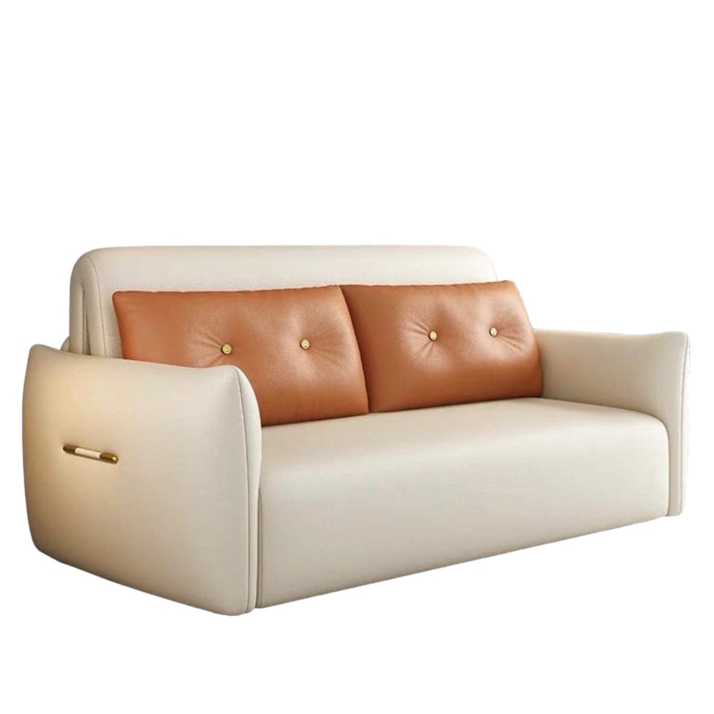 Home Atelier Cat Proof Scratch Resistant Leather / Super King/ Length 190cm ( with 2 drawer) Miller Electric Sofa Bed