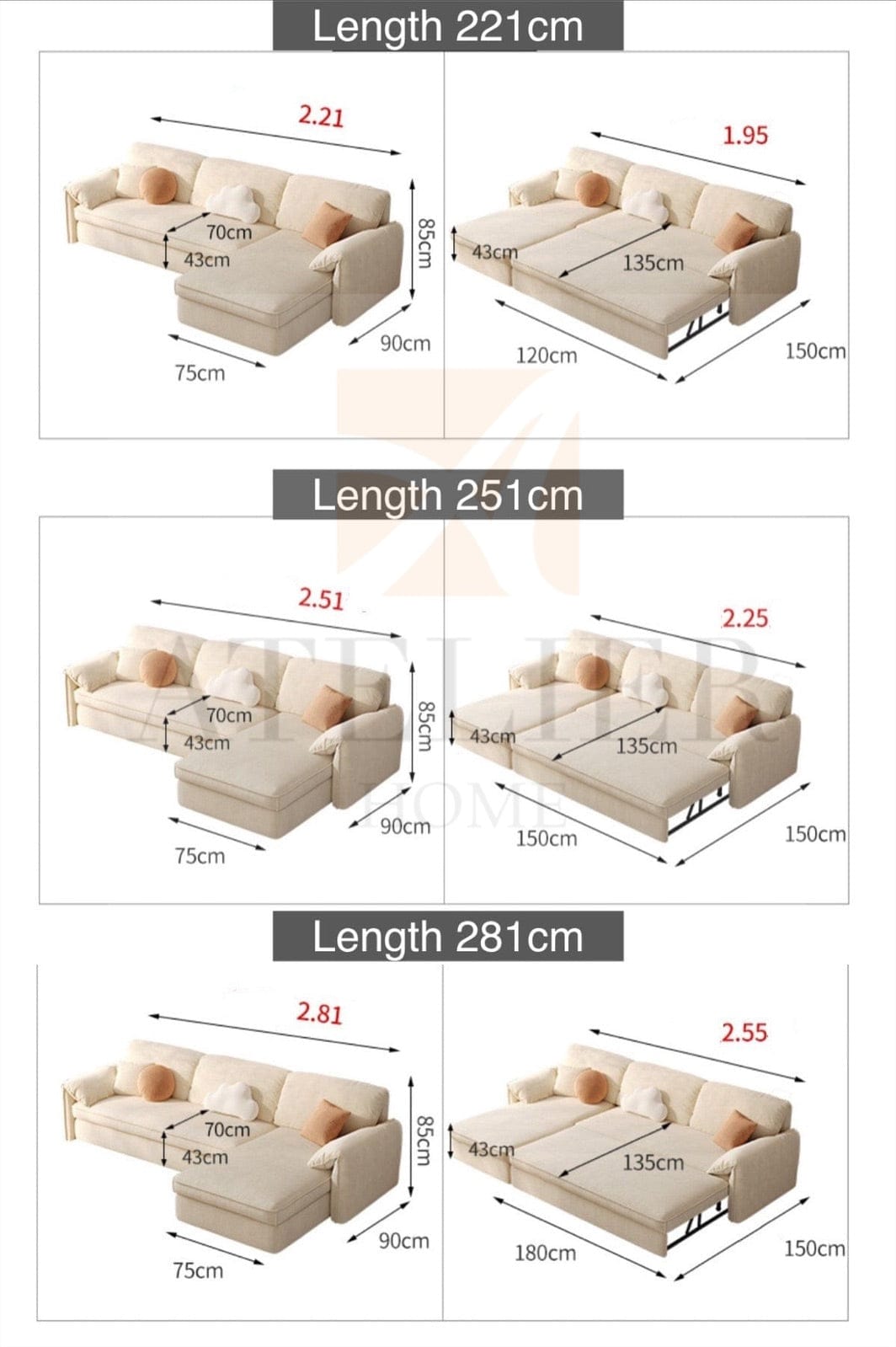 Home Atelier Mindore Sofa Bed