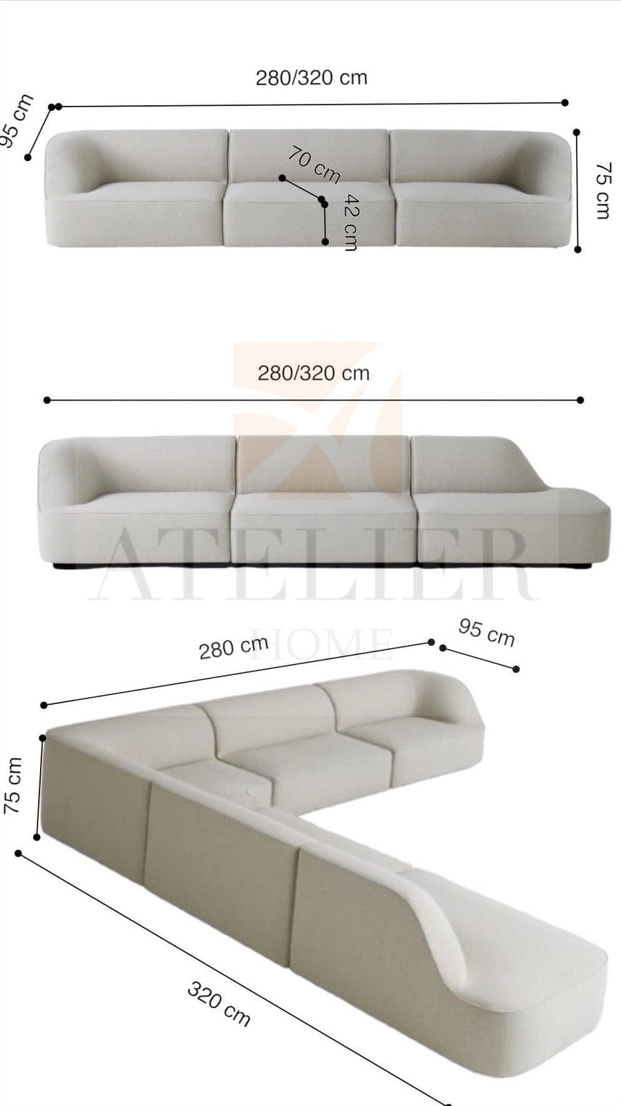 Home Atelier Monalo Scratch Resistant Sofa