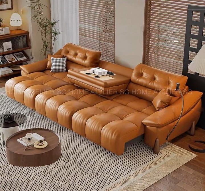 Home Atelier Monte Electric Motorized Leather Sofa Bed