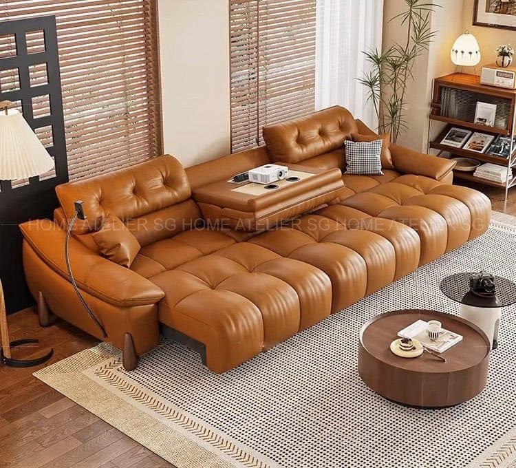 Home Atelier Monte Electric Motorized Leather Sofa Bed