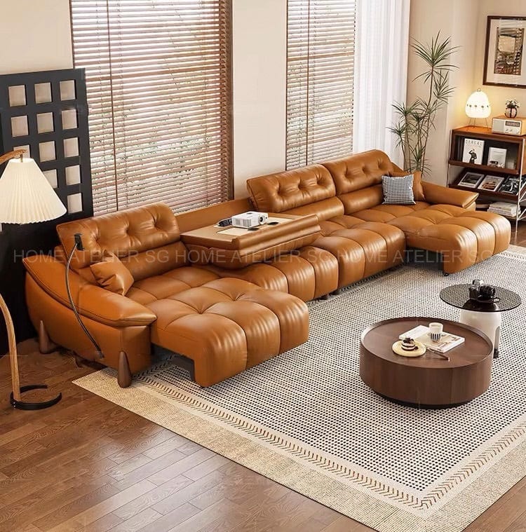 Home Atelier Monte Electric Motorized Leather Sofa Bed