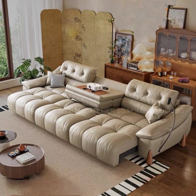 Home Atelier Monte Electric Motorized Leather Sofa Bed