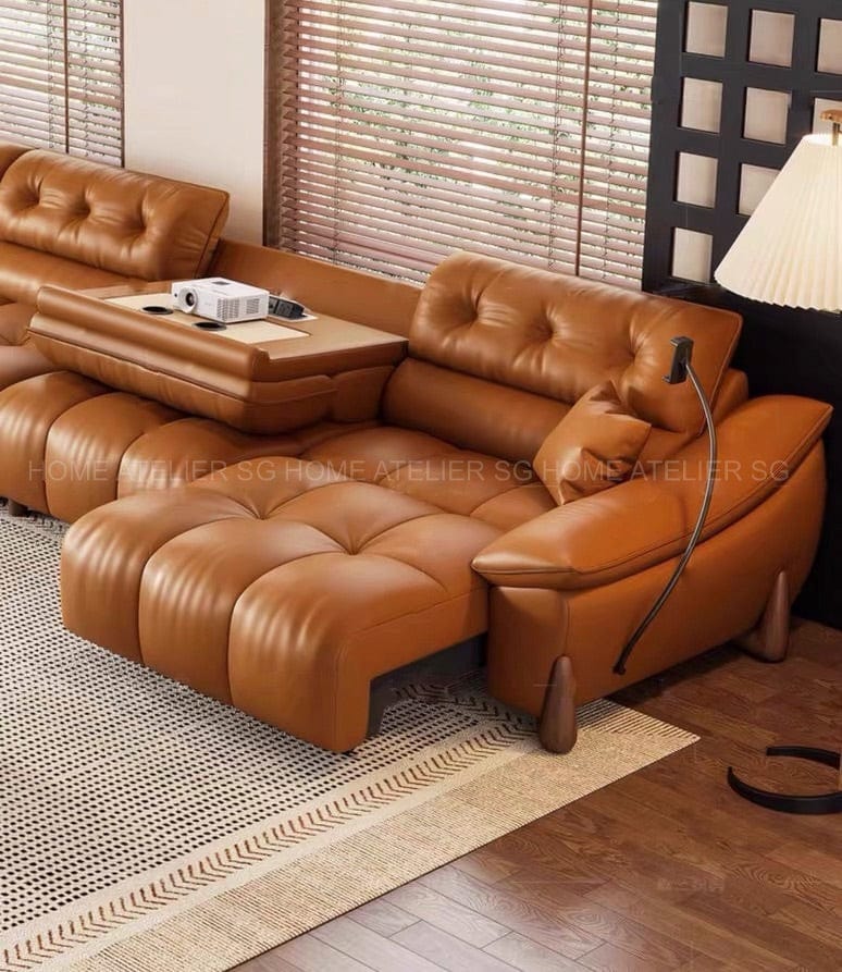 Home Atelier Monte Electric Motorized Leather Sofa Bed
