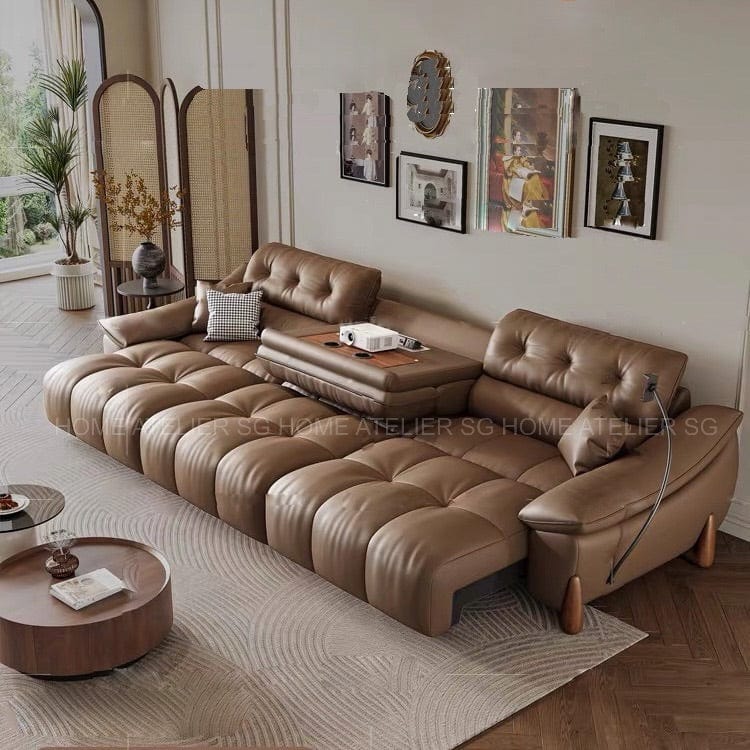 Home Atelier Monte Electric Motorized Leather Sofa Bed