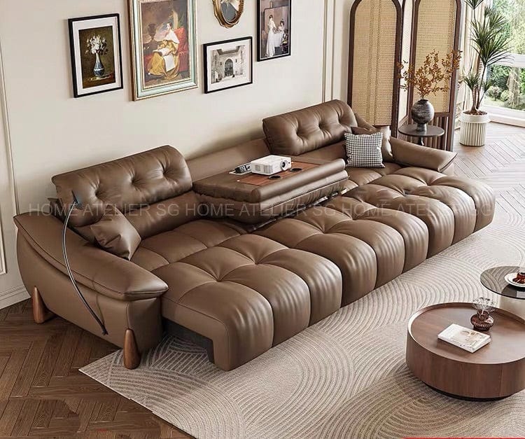 Home Atelier Monte Electric Motorized Leather Sofa Bed